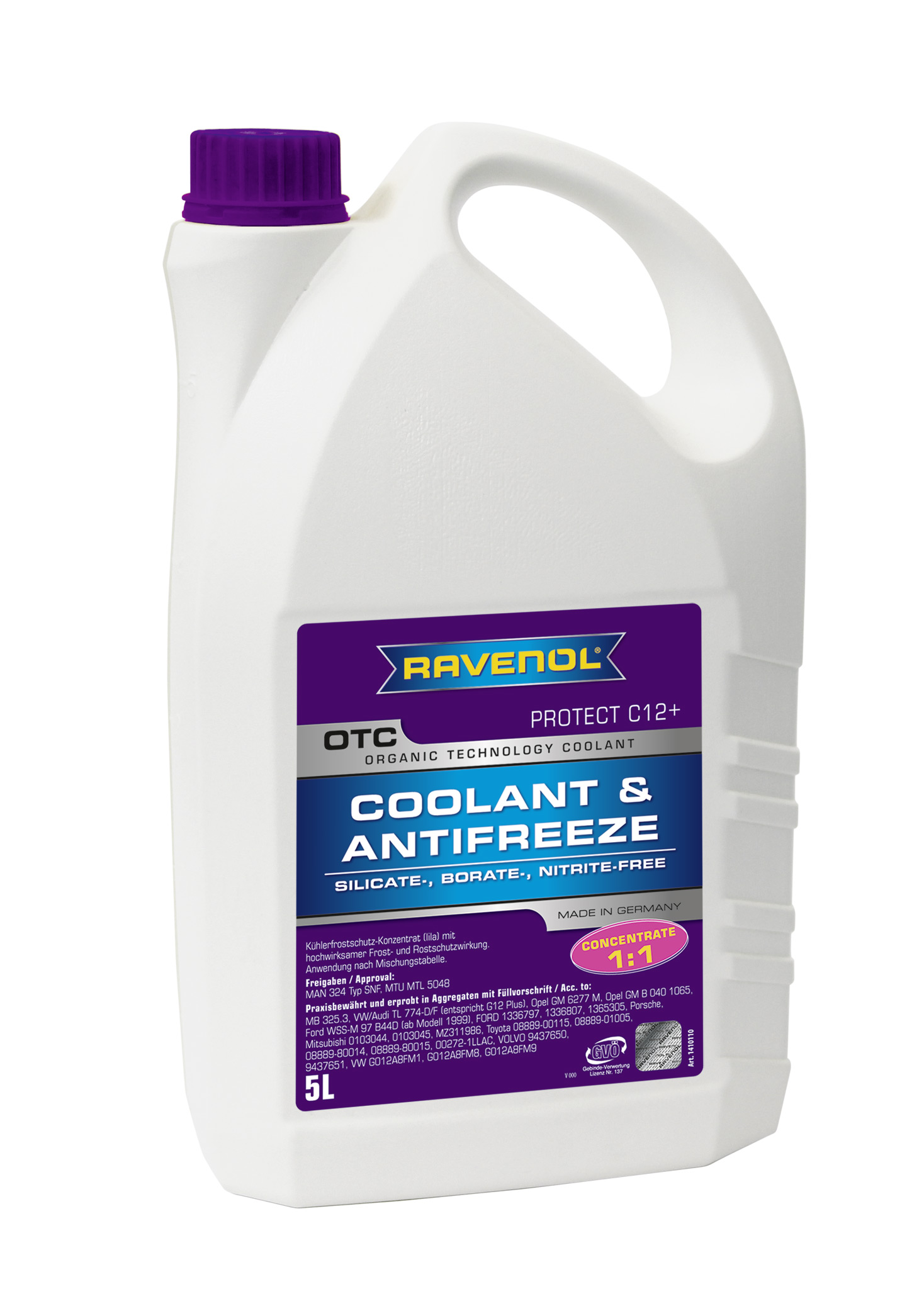 Купить запчасть RAVENOL - 4014835755451 Антифриз концентрат лила OTC Organic Technology Concentrate ( 5л)