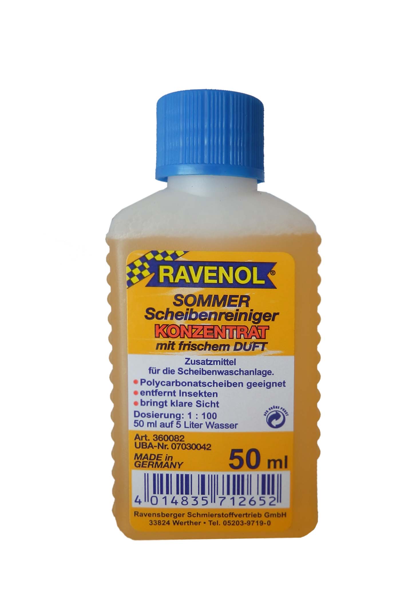 Купить запчасть RAVENOL - 4014835712652 Омыватель летний концентрат Sommerscheibenr.Konz. 1:100 (0,05л)